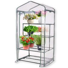 Serra da Balcone da Giardino Miniserra Policarbonato e Telo impermeabile ripiani