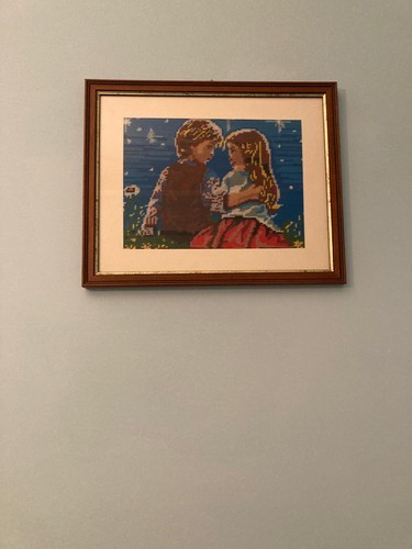 Quadro mezzo punto ricamato - mezzo,