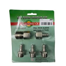 KIT ADATTATORI RACCORDI RAPIDI ARIA COMPRESSA ATTACCHI 5pz 1/2 ASTURO