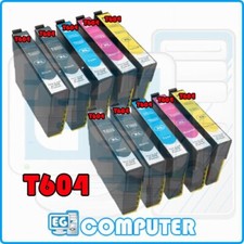 10 CARTUCCE T604XL EPSON XP-2200 XP-2205 XP-3200 XP-3205 XP-4200 XP-4205 WF-2910