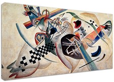 Quadro moderno Astratto Kandinsky Bianco 1 Arte Arredo Stampa su tela Intelaiato