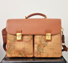 Alviero Martini 1A Classe GEO Briefcase Detachable Shoulder Straps & Buckle Lock