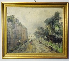 Antico dipinto olio su tavola – Firma Francesco di marino (1892–1954) – Quadro