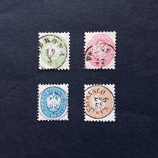 LOMBARDO - VENETO 1864/65 STEMMA AUSTRO-UNGARICO-4 VALORI PERIZIATI