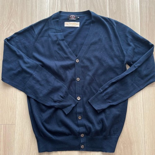 Cardigan invertere cotone blu - cardigan,