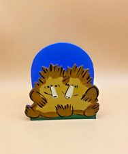 Coppia Echidna in legno