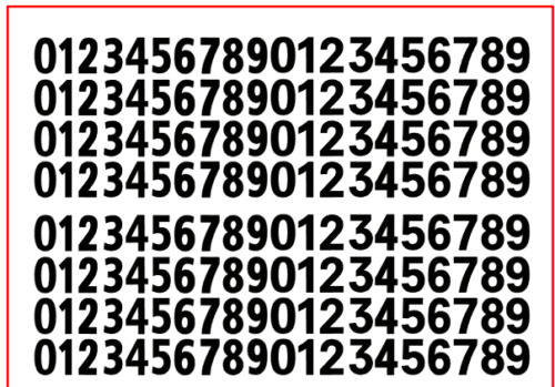 Decals chiffres noirs mm - decals,