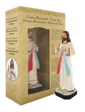 Statua Statuetta di Gesù Misericordioso in resina in Confezione Regalo 12 cm