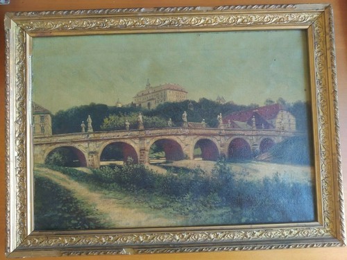 Quadro antico olio tela - antico,