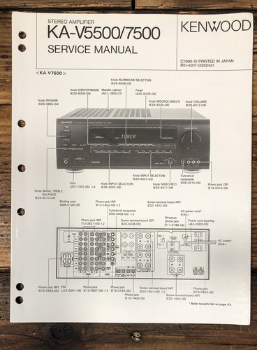 Kenwood v5500 v7500 - kenwood, ka-v5500