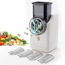 Grattugia Elettrica Professionale Gratta Formaggio Affetta Verdure 3in1 Cucina
