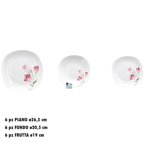 Servizio piatti bianco - servizio, 18
