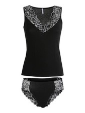 Magic Dream Coordinato intimo donna con ricami in pizzo - nero