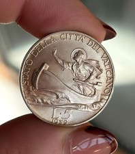 VATICAN 5 LIRE 1939 PIUS XII