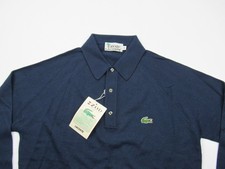 Camicia vintage nuova con etichette nuova anni 70 80 Izod Lacoste Alligator LS taglia M Preppy Polo DS uomo