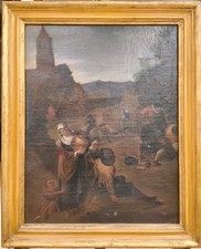 Dipinto Olio Su Tela Di Fine