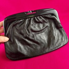 Borsetta pochette nera pelle