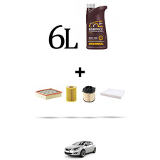 HOFFCAR Kit tagliando 4 FILTRI e 6L OLIO per Opel Astra J ,GTC,SW 1.7 CDTI 96kw 