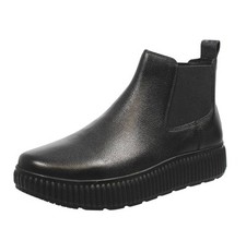 Geox Graisy - Chelsea Boots Traspiranti In Pelle Nero - Donna Scarpe Stivaletti