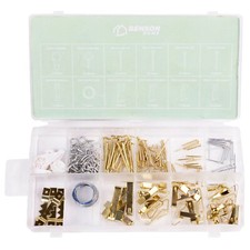 SET GANCI PER I QUADRI IN SCATOLA CON CHIODI - SET APPENDI QUADRI - 162 PEZZI