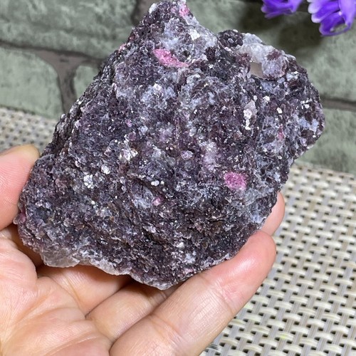Lepidolite viola mica fetta - ,