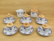 vecchio SERVIZIO DA TE' CAFFE' IN PORCELLANA MASTER 6 tazzine piattini coperchio