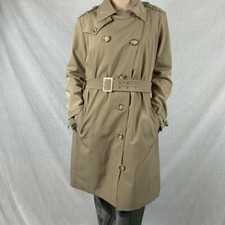 Trench cappotto Brema beige foderato con cintura made in italy fit uk 14 unisex adulto donna