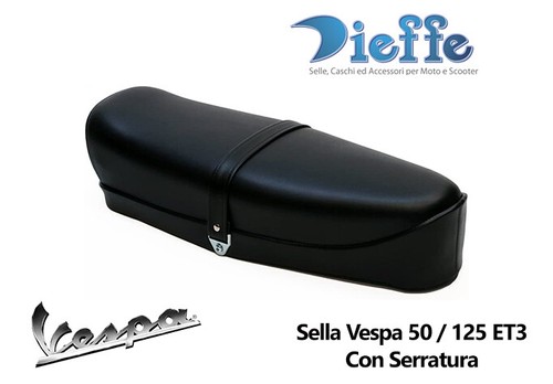 Sella lunga dieffe nera vespa - sella,