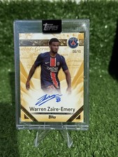 Warren Zaïre-Emery/10 Ruffled Autograph Card from Topps Exhibition PSG 2024/25
