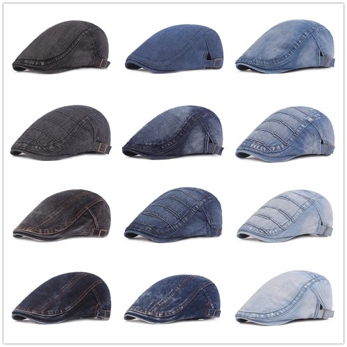 Cappello piatto uomo denim