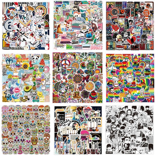 100 pezzi adesivi teschio - pezzi,