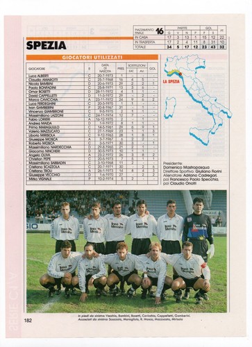 Spezia serie 1993 1994 - spezia,