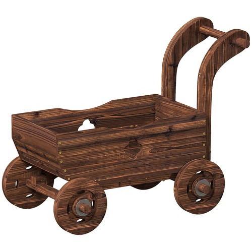 Fioriera legno carretto - legno,