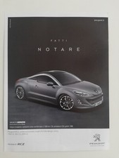 Clipping Pubblicità Advertising 2012 PEUGEOT RCZ Fatti Notare