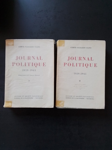Comte galeazzo ciano journal - comte,