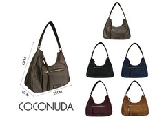 Borsa donna a spalla a tracolla Coconuda in nylon leggero resistente all'acqua
