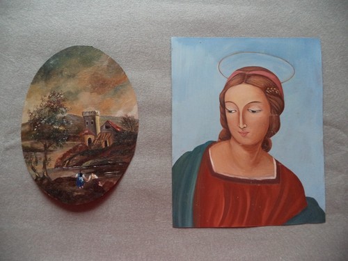 Quadro miniatura tempera - , su