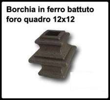 pz 20 borchia in ferro battuto per recinzioni ringhiere foro quadro 12x12