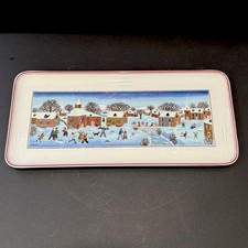 Villeroy & Boch Servizio Vassoio Piatto Usato in Ottime Condizioni Naif Natale Inverno Laplau 13"x6"