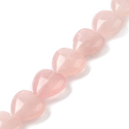 24pz fili perline cuore quarzo - cuore,