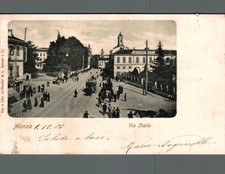 Milano Monza via Italia , Tram a Cavalli, strappini angolo F. piccolo  spedita