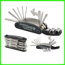 KIT SET 16 IN 1 ATTREZZI CHIAVI RIPARAZIONE BICI RIPARA BICICLETTA PER CICLISTA