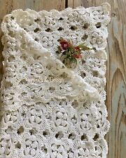 Pizzo Uncinetto A Mano  Cotone Coperta Copertina Centro Runner Tovaglia 63x95 cm