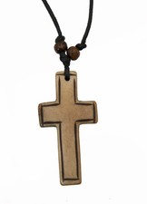 Collana Ciondolo Croce Gesù Cristo Artigianato Fatto a Mano A39 2124