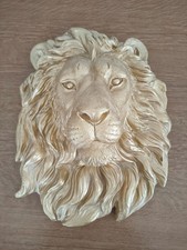 GRANDE TESTA DI LEONE INGLESE DA LONDRA DA APPENDERE AL MURO IN RESINA 