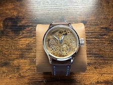 Orologio scheletro 42mm movimento Swiss made ETA 6497 