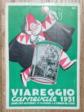 VIAREGGIO CARNEVALE BONETTI UMBERTO 1951 CARTOLINA PUBBLICITARIA