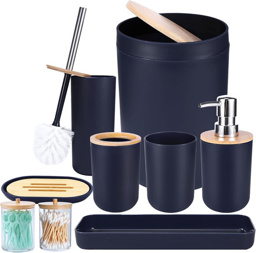 Set accessori bagno blu - set,