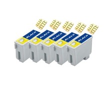 5 Druckerpatronen black   für Epson Stylus C62 (kein original Epson)