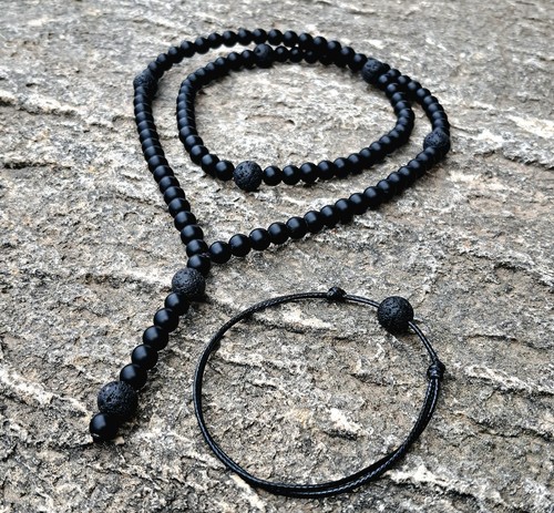 Set collana perle - di, nere